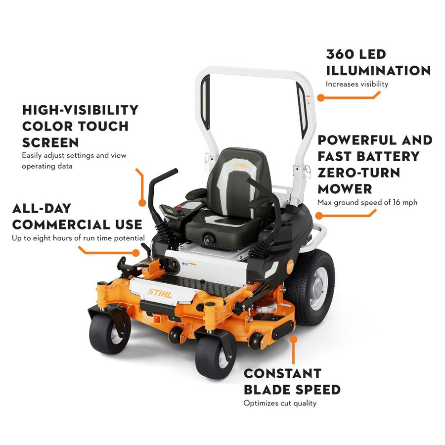 cortadora de césped de giro cero a batería stihl rza serie 700
